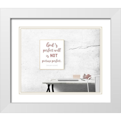 Picture Perfect White Modern Wood Framed Art Print with Double Matting by Hogan, Melody