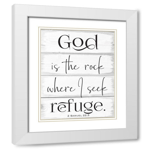 God Wood Panels 1 White Modern Wood Framed Art Print with Double Matting by Hogan, Melody