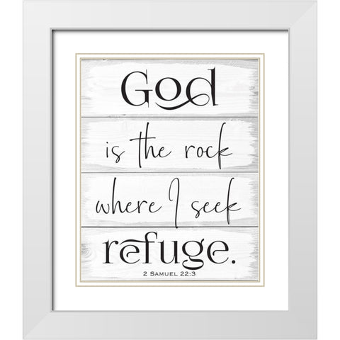 God Wood Panels 1 White Modern Wood Framed Art Print with Double Matting by Hogan, Melody