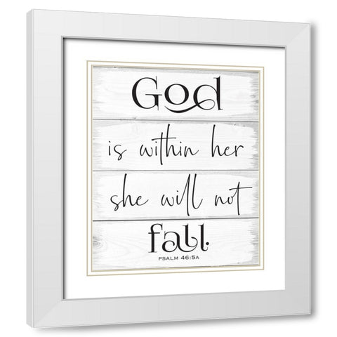 God Wood Panels 2 White Modern Wood Framed Art Print with Double Matting by Hogan, Melody