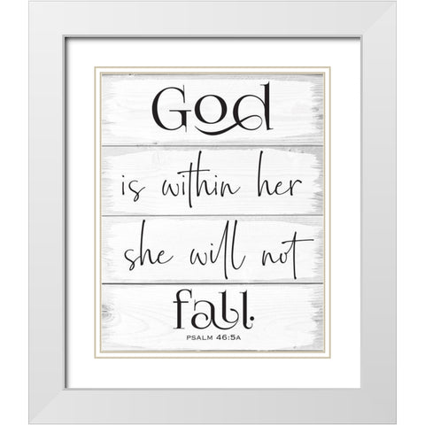 God Wood Panels 2 White Modern Wood Framed Art Print with Double Matting by Hogan, Melody