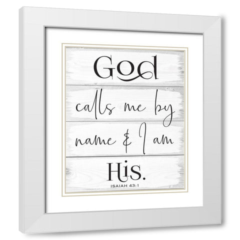 God Wood Panels 3 White Modern Wood Framed Art Print with Double Matting by Hogan, Melody