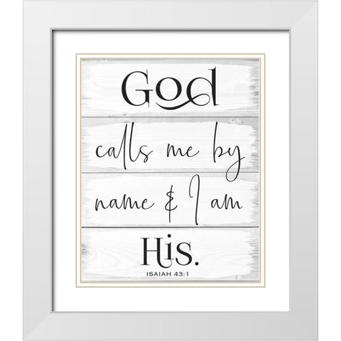 God Wood Panels 3 White Modern Wood Framed Art Print with Double Matting by Hogan, Melody