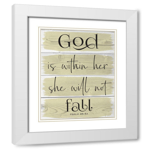 God Wood Panels 2 White Modern Wood Framed Art Print with Double Matting by Hogan, Melody