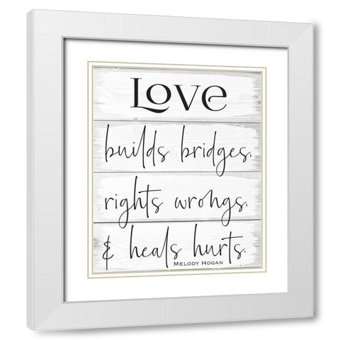 Life Wood Panels 2 White Modern Wood Framed Art Print with Double Matting by Hogan, Melody