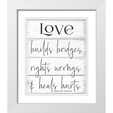 Life Wood Panels 2 White Modern Wood Framed Art Print with Double Matting by Hogan, Melody