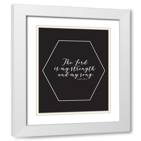 Gold Foil Song White Modern Wood Framed Art Print with Double Matting by Hogan, Melody
