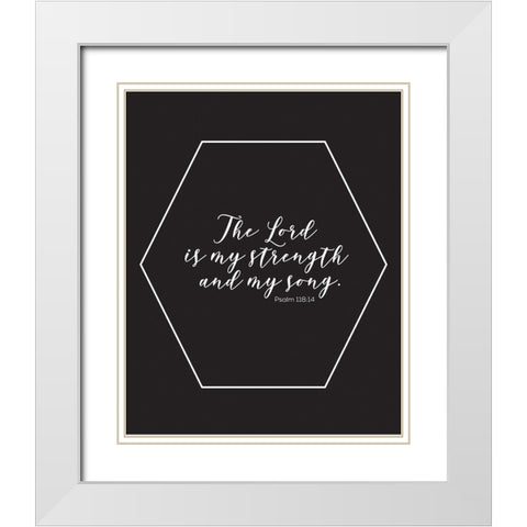 Gold Foil Song White Modern Wood Framed Art Print with Double Matting by Hogan, Melody