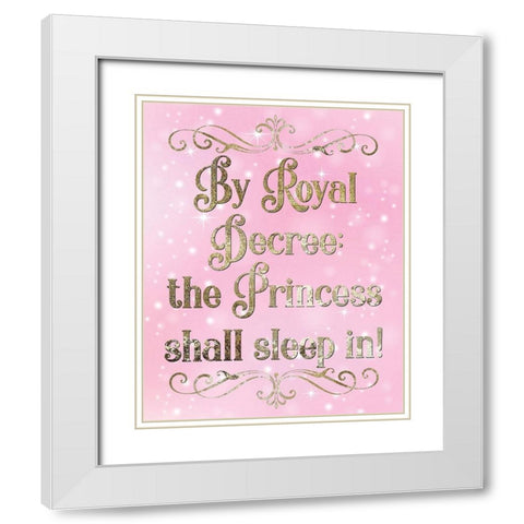 Princess Sparkle 4 White Modern Wood Framed Art Print with Double Matting by Hogan, Melody