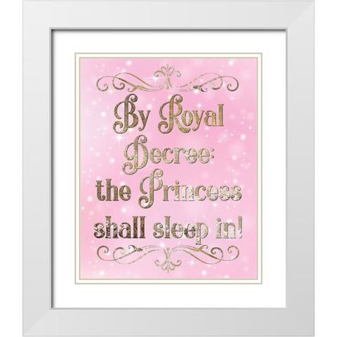 Princess Sparkle 4 White Modern Wood Framed Art Print with Double Matting by Hogan, Melody