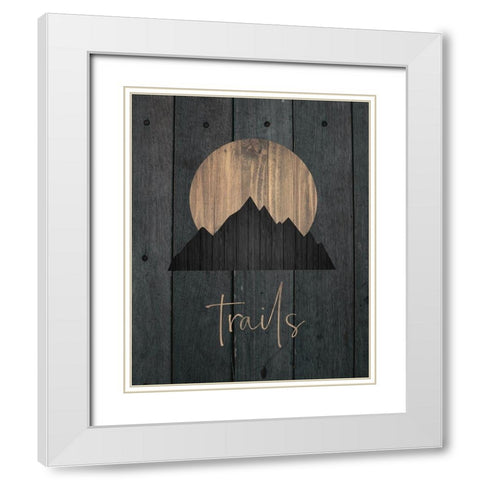 Wilderness Wood 01 White Modern Wood Framed Art Print with Double Matting by Hogan, Melody
