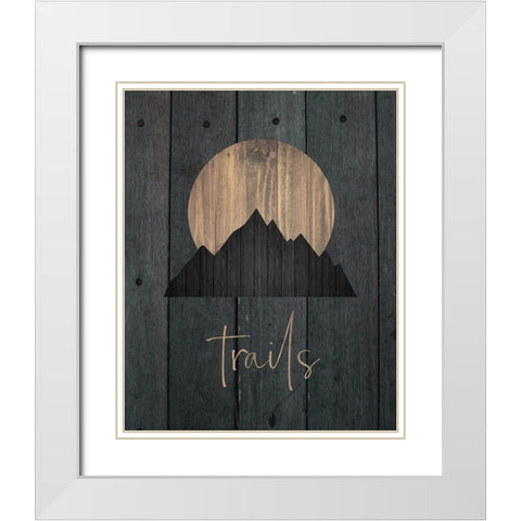 Wilderness Wood 01 White Modern Wood Framed Art Print with Double Matting by Hogan, Melody