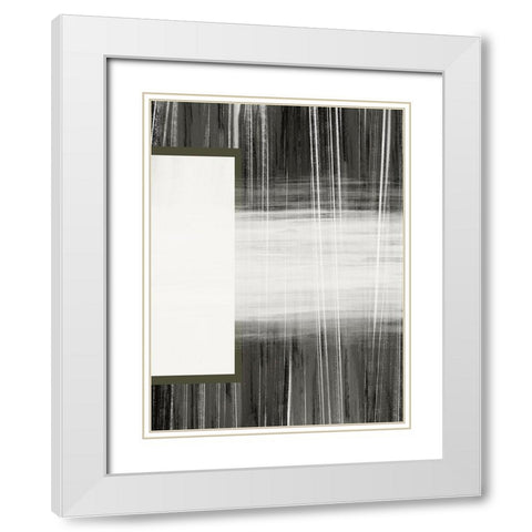 Neutral Abstract White White Modern Wood Framed Art Print with Double Matting by Hogan, Melody