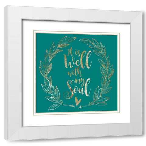 Soulfully Well 1 White Modern Wood Framed Art Print with Double Matting by Hogan, Melody