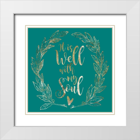 Soulfully Well 1 White Modern Wood Framed Art Print with Double Matting by Hogan, Melody