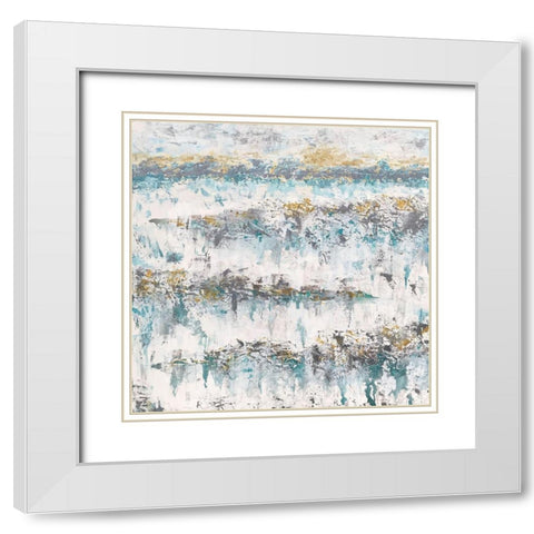 Mountain Mist White Modern Wood Framed Art Print with Double Matting by Hogan, Melody