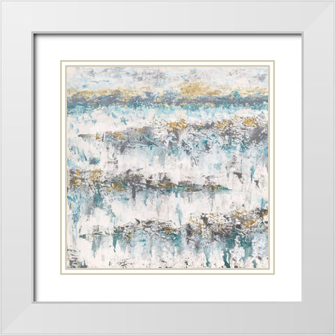 Mountain Mist White Modern Wood Framed Art Print with Double Matting by Hogan, Melody