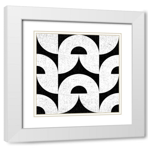 Oversized Abstracts BW 2 White Modern Wood Framed Art Print with Double Matting by Hogan, Melody