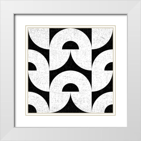 Oversized Abstracts BW 2 White Modern Wood Framed Art Print with Double Matting by Hogan, Melody