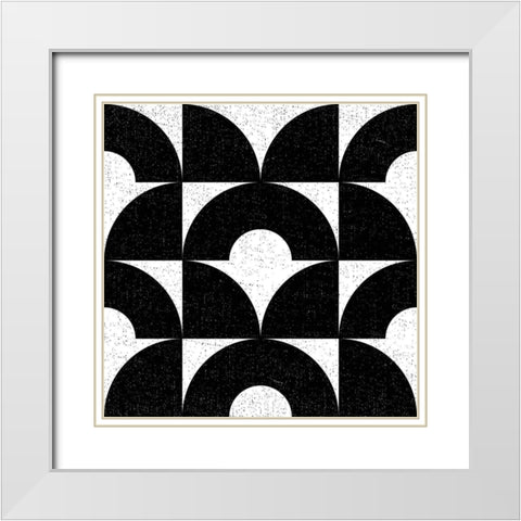 Oversized Abstracts BW 4 White Modern Wood Framed Art Print with Double Matting by Hogan, Melody