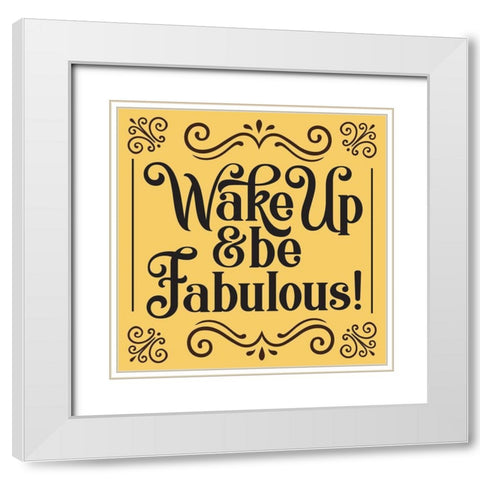 Whimsical Fabulous White Modern Wood Framed Art Print with Double Matting by Hogan, Melody