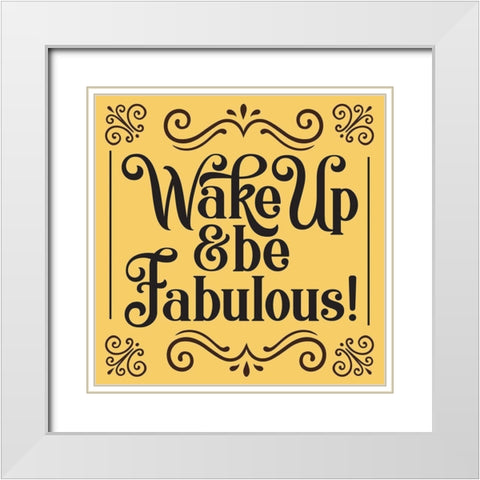 Whimsical Fabulous White Modern Wood Framed Art Print with Double Matting by Hogan, Melody