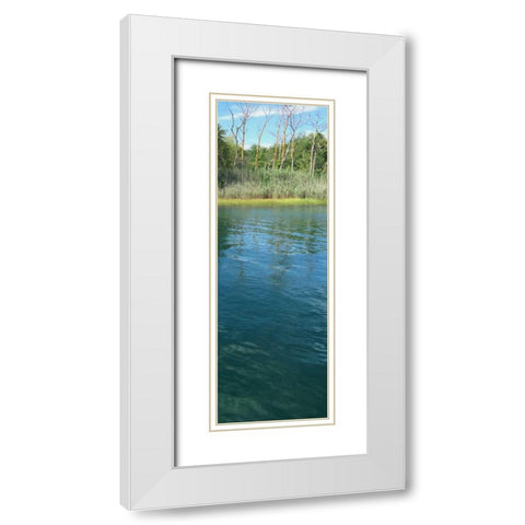 Scenic River 1 White Modern Wood Framed Art Print with Double Matting by Prime, Marcus