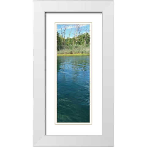 Scenic River 1 White Modern Wood Framed Art Print with Double Matting by Prime, Marcus