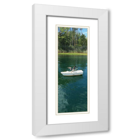 Scenic River 2 White Modern Wood Framed Art Print with Double Matting by Prime, Marcus