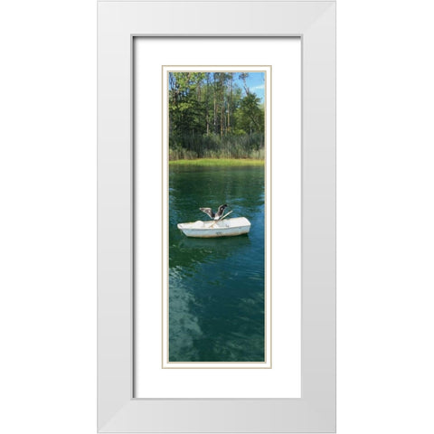 Scenic River 2 White Modern Wood Framed Art Print with Double Matting by Prime, Marcus
