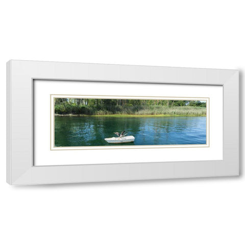 Scenic River 3 White Modern Wood Framed Art Print with Double Matting by Prime, Marcus