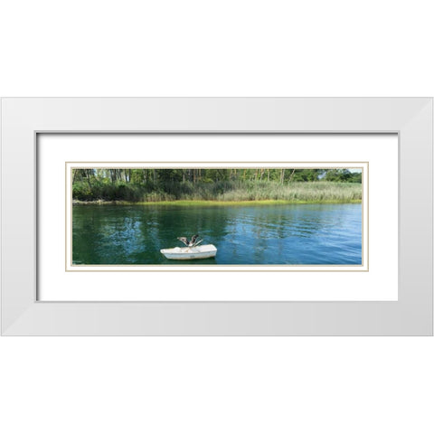 Scenic River 3 White Modern Wood Framed Art Print with Double Matting by Prime, Marcus