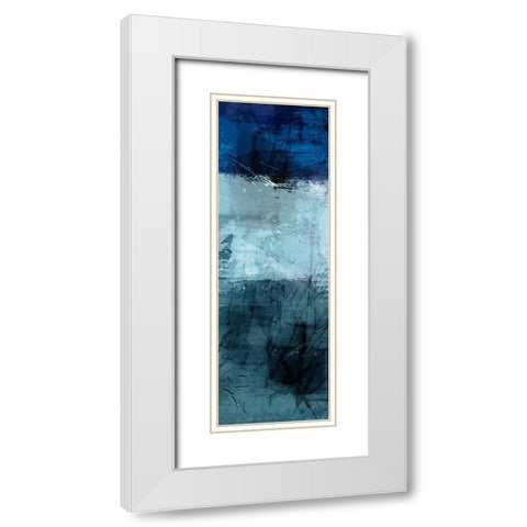 Flaring Indigos 1 White Modern Wood Framed Art Print with Double Matting by Prime, Marcus