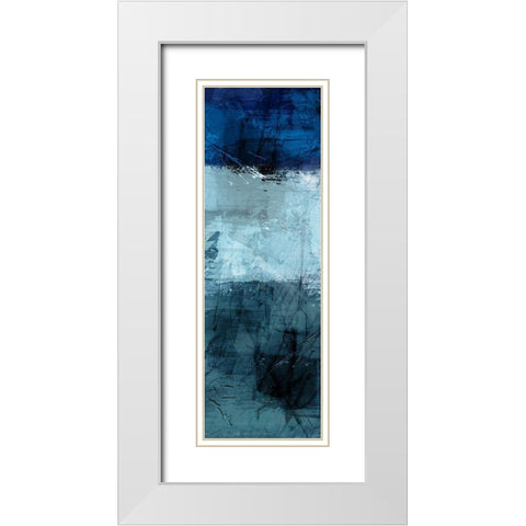 Flaring Indigos 1 White Modern Wood Framed Art Print with Double Matting by Prime, Marcus
