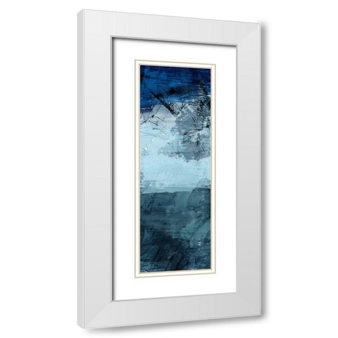 Flaring Indigos 2 White Modern Wood Framed Art Print with Double Matting by Prime, Marcus