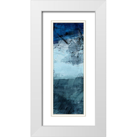 Flaring Indigos 2 White Modern Wood Framed Art Print with Double Matting by Prime, Marcus