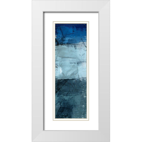 Flaring Indigos 3 White Modern Wood Framed Art Print with Double Matting by Prime, Marcus