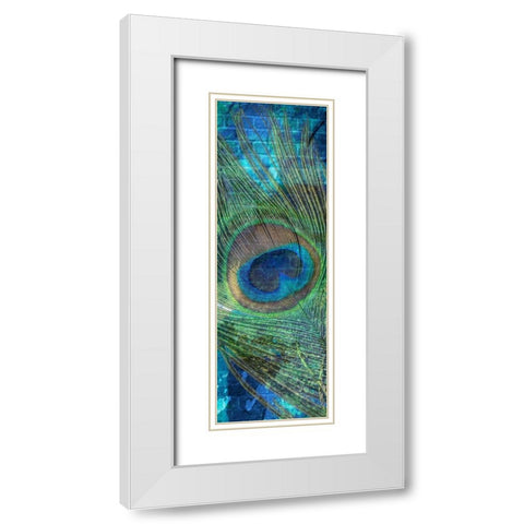 Urban Peacock 1 White Modern Wood Framed Art Print with Double Matting by Prime, Marcus