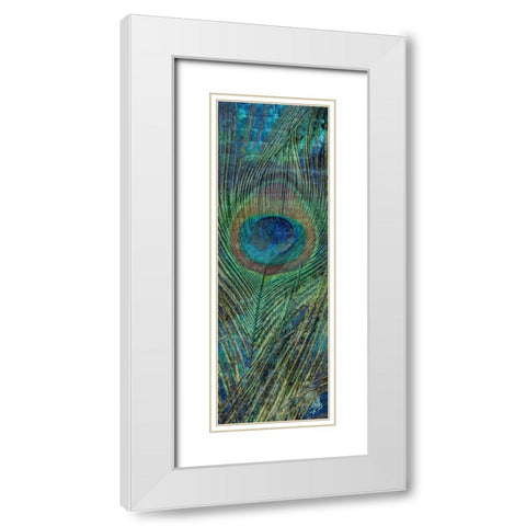 Urban Peacock 2 White Modern Wood Framed Art Print with Double Matting by Prime, Marcus