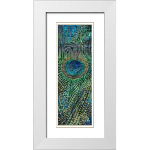 Urban Peacock 2 White Modern Wood Framed Art Print with Double Matting by Prime, Marcus