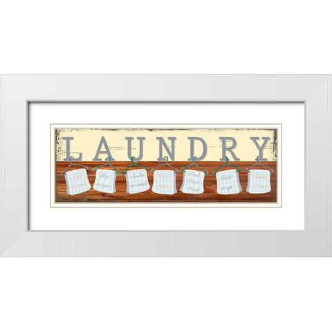Laundry Day White Modern Wood Framed Art Print with Double Matting by Prime, Marcus