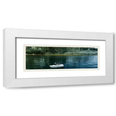 Welcoming River 1 White Modern Wood Framed Art Print with Double Matting by Prime, Marcus
