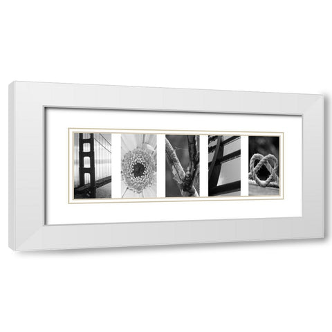 Love Collage 1 White Modern Wood Framed Art Print with Double Matting by Prime, Marcus