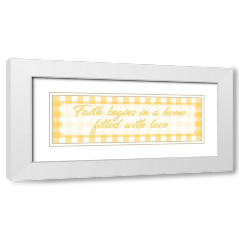 Faith Begins 1 White Modern Wood Framed Art Print with Double Matting by Prime, Marcus