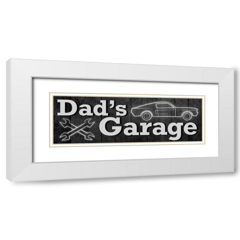 Dads Garage 1 White Modern Wood Framed Art Print with Double Matting by Prime, Marcus