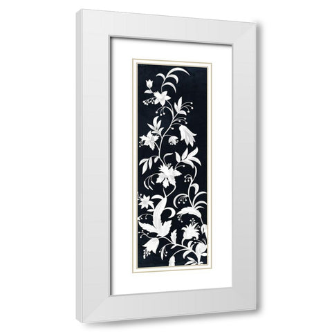 Reaching Floral Vines 1 White Modern Wood Framed Art Print with Double Matting by Prime, Marcus
