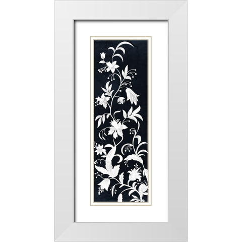 Reaching Floral Vines 1 White Modern Wood Framed Art Print with Double Matting by Prime, Marcus