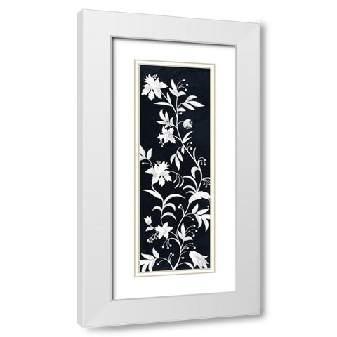 Reaching Floral Vines 2 White Modern Wood Framed Art Print with Double Matting by Prime, Marcus