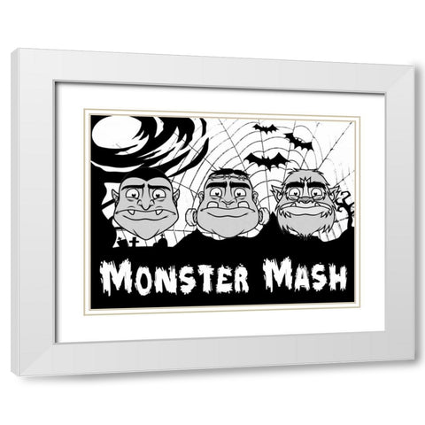 Monster Mash 2 White Modern Wood Framed Art Print with Double Matting by Prime, Marcus