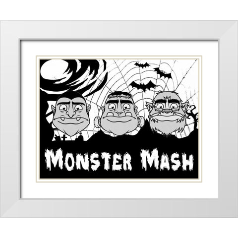 Monster Mash 2 White Modern Wood Framed Art Print with Double Matting by Prime, Marcus
